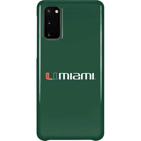 University of Miami Horizontal Mark on Green Galaxy S20 Lite Case