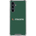 University of Miami Horizontal Mark on Green Galaxy S23 FE Clear Case
