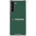 University of Miami Horizontal Mark on Green Galaxy S23 Plus Clear Case