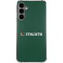 University of Miami Horizontal Mark on Green Galaxy S24 Plus Clear Case
