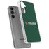 University of Miami Horizontal Mark on Green Galaxy S24 Plus Clear Case