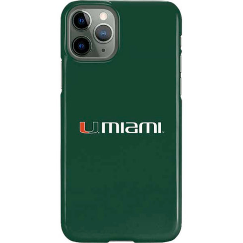 University of Miami Horizontal Mark on Green iPhone 11 Pro Lite Case