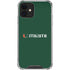 University of Miami Horizontal Mark on Green iPhone 12 Clear Case