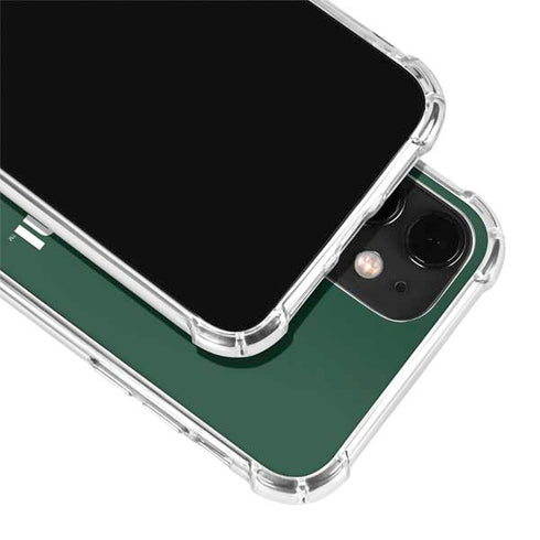 University of Miami Horizontal Mark on Green iPhone 12 Clear Case