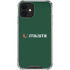 University of Miami Horizontal Mark on Green iPhone 12 Mini Clear Case