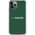 University of Miami Horizontal Mark on Green iPhone 12 Pro Clear Case