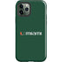 University of Miami Horizontal Mark on Green iPhone 12 Pro Impact Case