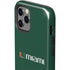 University of Miami Horizontal Mark on Green iPhone 12 Pro Impact Case