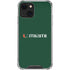 University of Miami Horizontal Mark on Green iPhone 13 Mini Clear Case