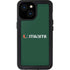 University of Miami Horizontal Mark on Green iPhone 13 Mini Waterproof Case