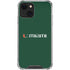 University of Miami Horizontal Mark on Green iPhone 14 Clear Case