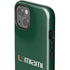 University of Miami Horizontal Mark on Green iPhone 15 Impact Case