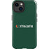 University of Miami Horizontal Mark on Green iPhone 14 Plus Impact Case