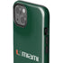 University of Miami Horizontal Mark on Green iPhone 15 Plus Impact Case
