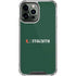 University of Miami Horizontal Mark on Green iPhone 15 Pro Max Clear Case