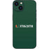 University of Miami Horizontal Mark on Green iPhone 15 Skin