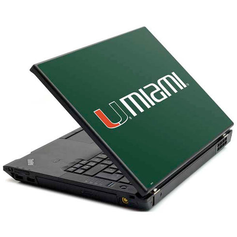 University of Miami Horizontal Mark on Green Lenovo T420 Skin