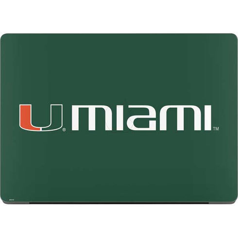 University of Miami Horizontal Mark on Green MacBook Pro 14in (2021-24) Skin
