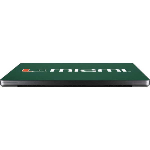University of Miami Horizontal Mark on Green MacBook Pro 14in (2021-24) Skin