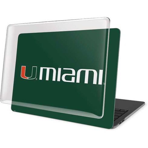 University of Miami Horizontal Mark on Green MacBook Pro 15in (2016-19) Case plus Skin