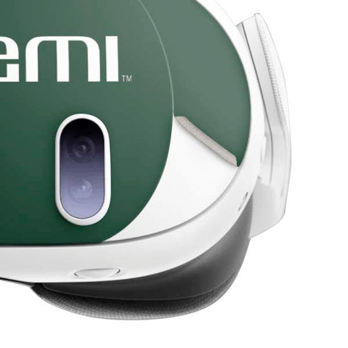 University of Miami Horizontal Mark on Green Meta Quest 3 Skin