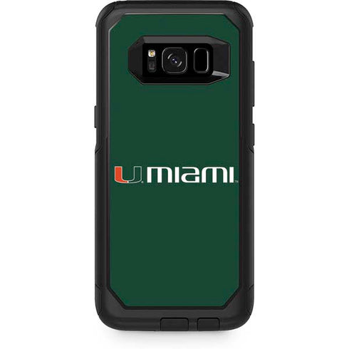 University of Miami Horizontal Mark on Green Otterbox Commuter Galaxy Skin