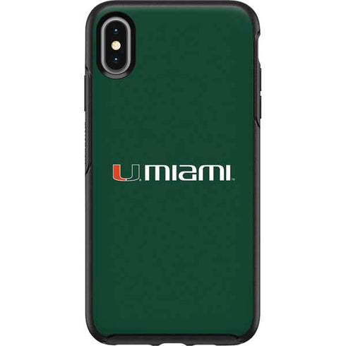 University of Miami Horizontal Mark on Green Otterbox Symmetry iPhone Skin