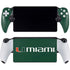 University of Miami Horizontal Mark on Green PlayStation Portal Remote Player Skin