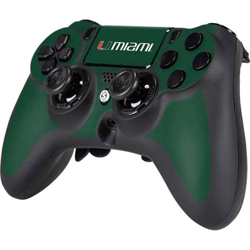University of Miami Horizontal Mark on Green PS4/PC SCUF Impact Controller Skin