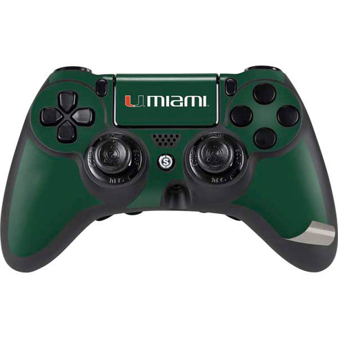 University of Miami Horizontal Mark on Green PS4/PC SCUF Impact Controller Skin