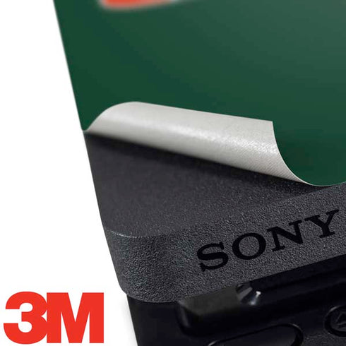 University of Miami Horizontal Mark on Green PS4 Slim Skin