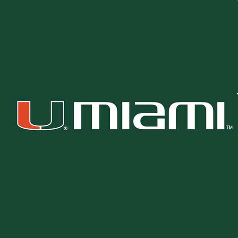 University of Miami Horizontal Mark on Green PS4 Slim Skin
