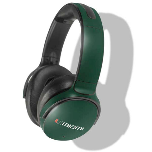 University of Miami Horizontal Mark on Green Skullcandy Venue Skin
