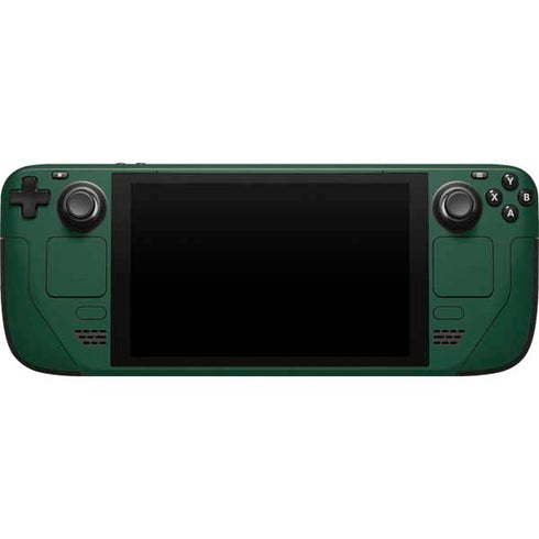 University of Miami Horizontal Mark on Green Steam Deck Handheld Gaming Computer Skin