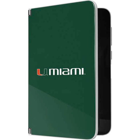 University of Miami Horizontal Mark on Green Surface Duo Skin