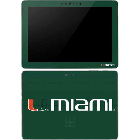 University of Miami Horizontal Mark on Green Surface Go Skin