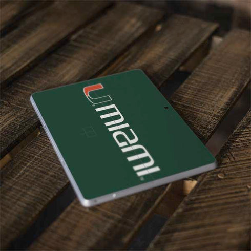 University of Miami Horizontal Mark on Green Surface Go Skin
