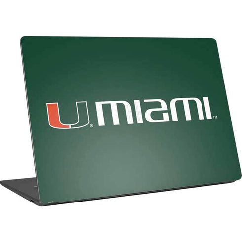 University of Miami Horizontal Mark on Green Surface Laptop 4 15in Skin