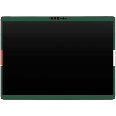 University of Miami Horizontal Mark on Green Surface Pro 9 Skin