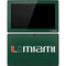 University of Miami Horizontal Mark on Green Surface Pro Tablet Skin
