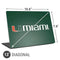 University of Miami Horizontal Mark on Green Universal Laptop 13in (10.6 x 7.6in) Skin
