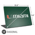 University of Miami Horizontal Mark on Green Universal Laptop 13in (10.6 x 7.6in) Skin