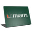 University of Miami Horizontal Mark on Green Universal Laptop 13in (10.6 x 7.6in) Skin