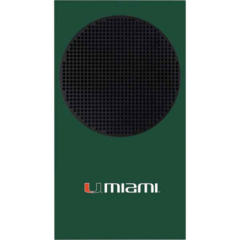 University of Miami Horizontal Mark on Green Xbox Series S Bundle Skin