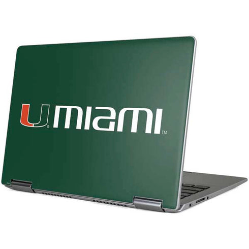 University of Miami Horizontal Mark on Green Yoga 710 14in Skin