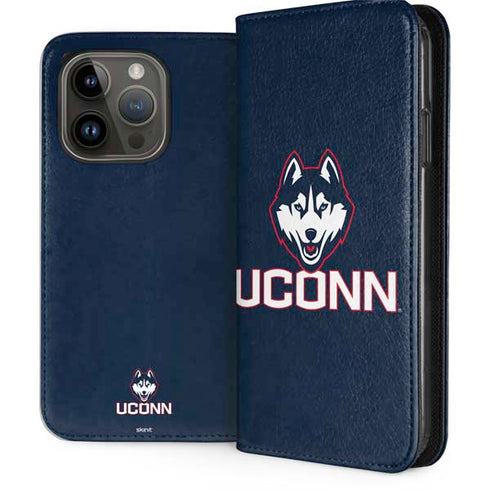 University of Connecticut UConn Logo iPhone 15 Pro Folio Case