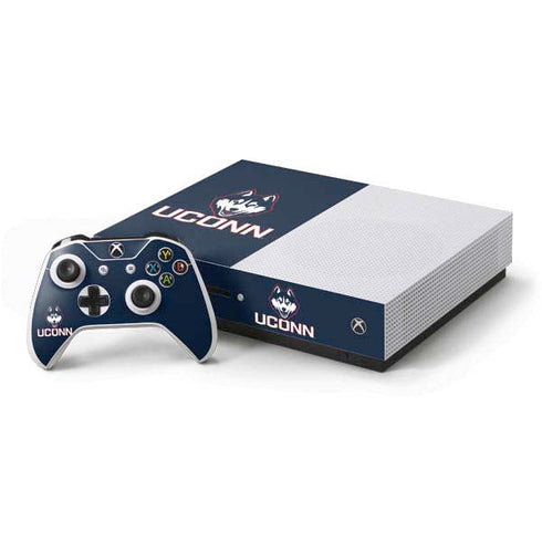 University of Connecticut UConn Logo Xbox One S Console and Controller Bundle Skin