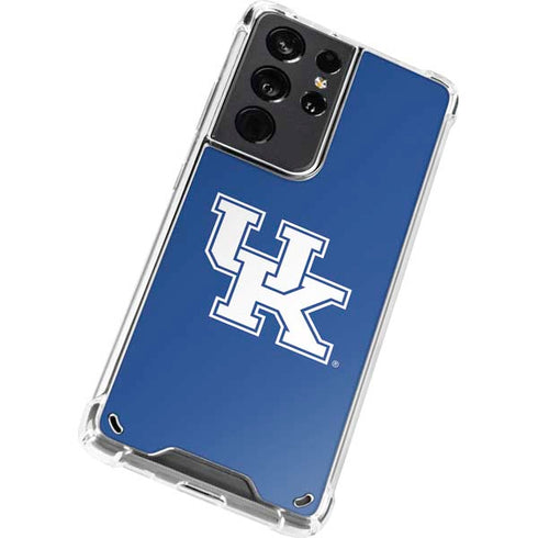 University of Kentucky UK on Blue Galaxy S21 Ultra 5G Clear Case