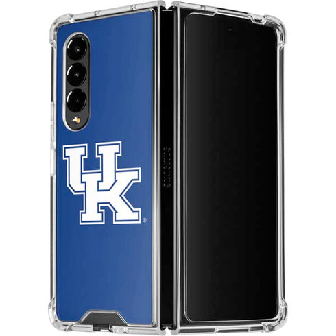 University of Kentucky UK on Blue Galaxy Z Fold4 5G Clear Case