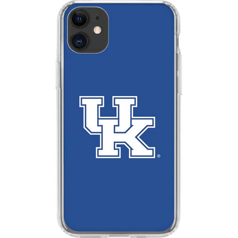 University of Kentucky UK on Blue iPhone 11 Clear Case